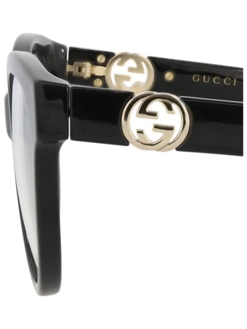New Gucci Womens Square/Rectangle Black Black Transparent Fashion Designer Eyegl